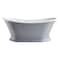 Aqua Eden 67.38 L, 29.5 W, Matte Gray/Glossy White, Solid Surface White Stone VRTDS683027WG - alternate 4